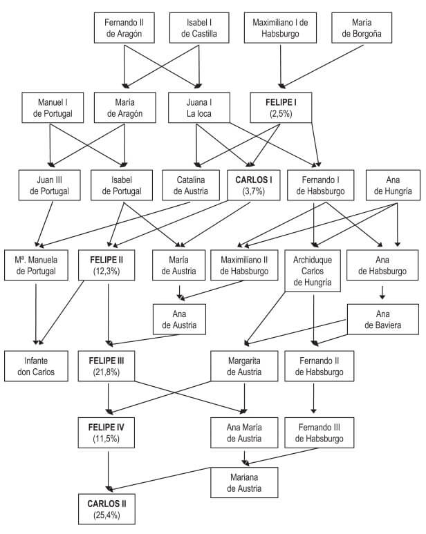 Línaje endogamia y los Austrias españoles