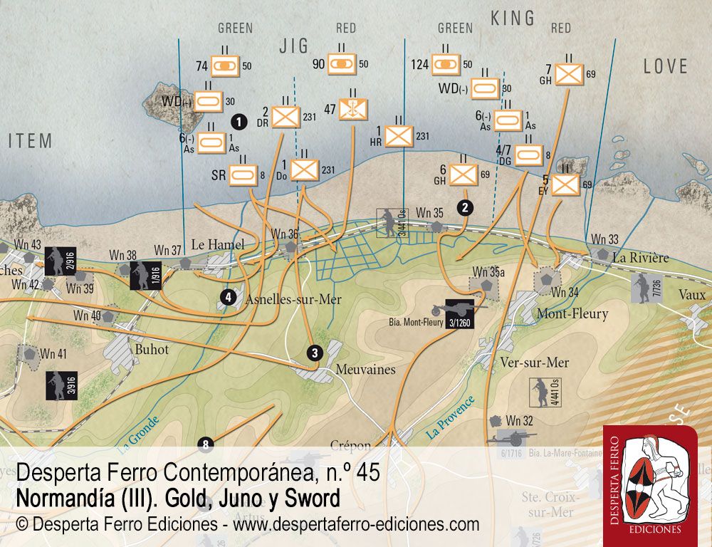 Gold, Juno, Sword por Marc Laurenceau Normandía (III) Gold, Juno y Sword -Desperta Ferro Contemporánea n.º45
