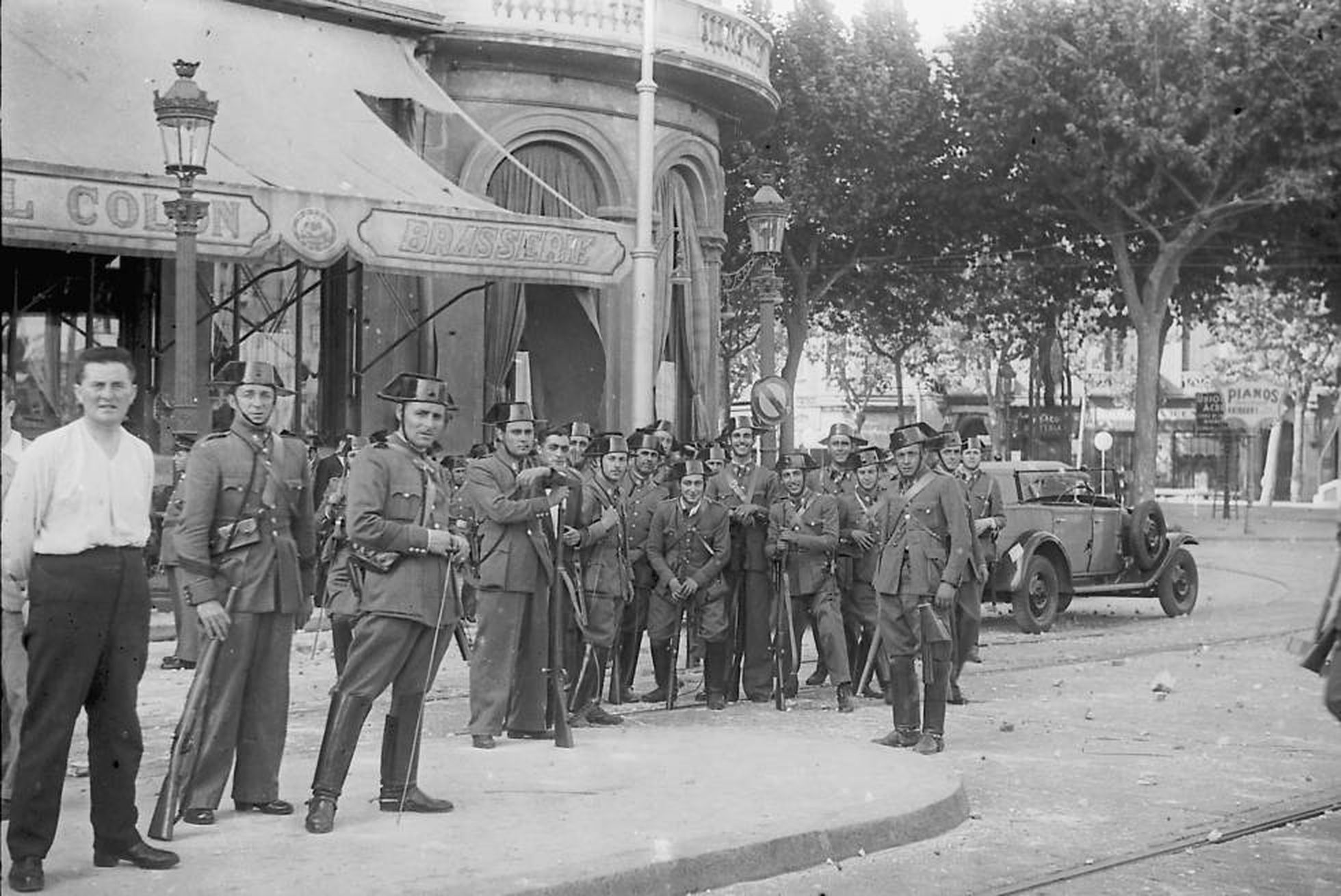 Guardia civil alzamiento 1936 represión franquista en Barcelona