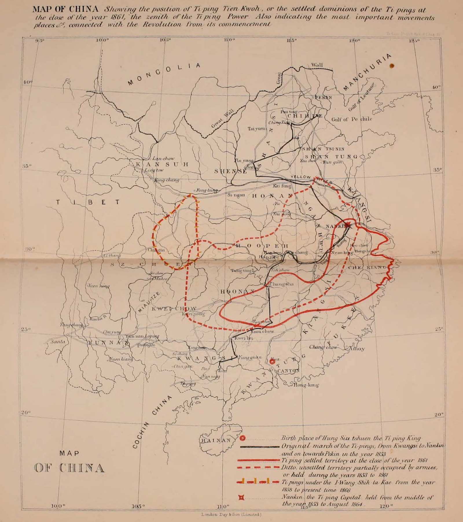 Mapa rebelión Taiping